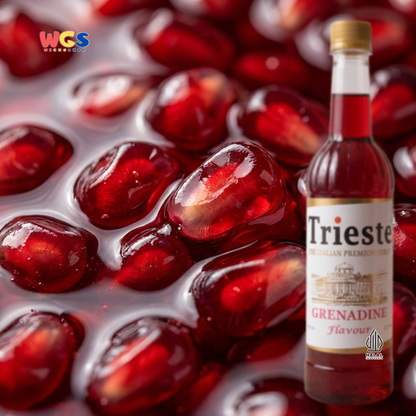 Trieste Grenadine - Pomegranate Flavor Syrup Premium 650 ml - Pomegranate Flavor - Mocktail Drink