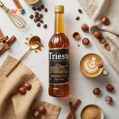 Trieste Hazelnut Syrup 650ml - Sirup Hazelnut Halal Premium untuk Kopi, Latte & Minuman