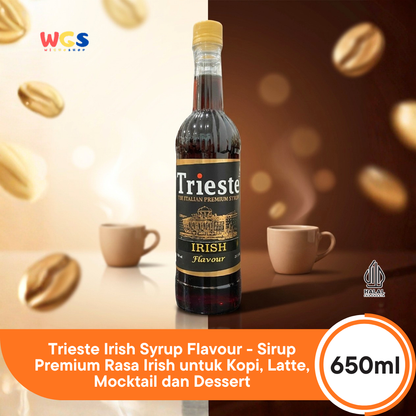 Trieste Irish Syrup Flavour 650ml - Sirup Premium Rasa Irish untuk Kopi, Latte, Mocktail dan Dessert