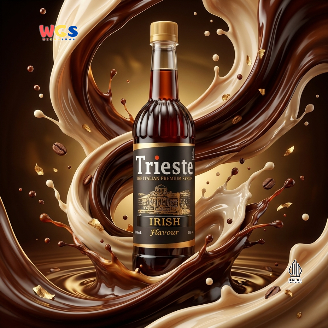 Trieste Irish Syrup Flavour 650ml - Sirup Premium Rasa Irish untuk Kopi, Latte, Mocktail dan Dessert