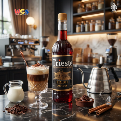 Trieste Irish Syrup Flavour 650ml - Sirup Premium Rasa Irish untuk Kopi, Latte, Mocktail dan Dessert