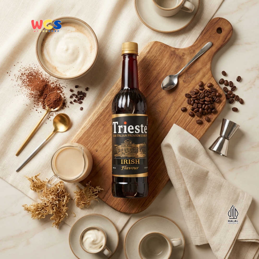 Trieste Irish Syrup Flavour 650ml - Sirup Premium Rasa Irish untuk Kopi, Latte, Mocktail dan Dessert
