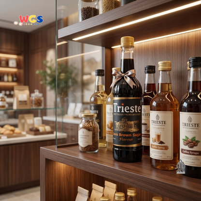 Trieste Java Brown Sugar Flavour Syrup 650ml - Sirup Brown Sugar Premium Halal untuk Boba, Latte & Dessert