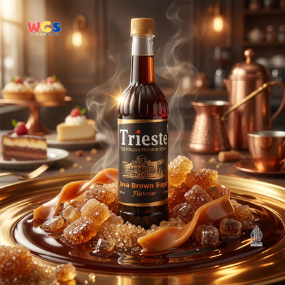 Trieste Java Brown Sugar Flavour Syrup 650ml - Sirup Brown Sugar Premium Halal untuk Boba, Latte & Dessert