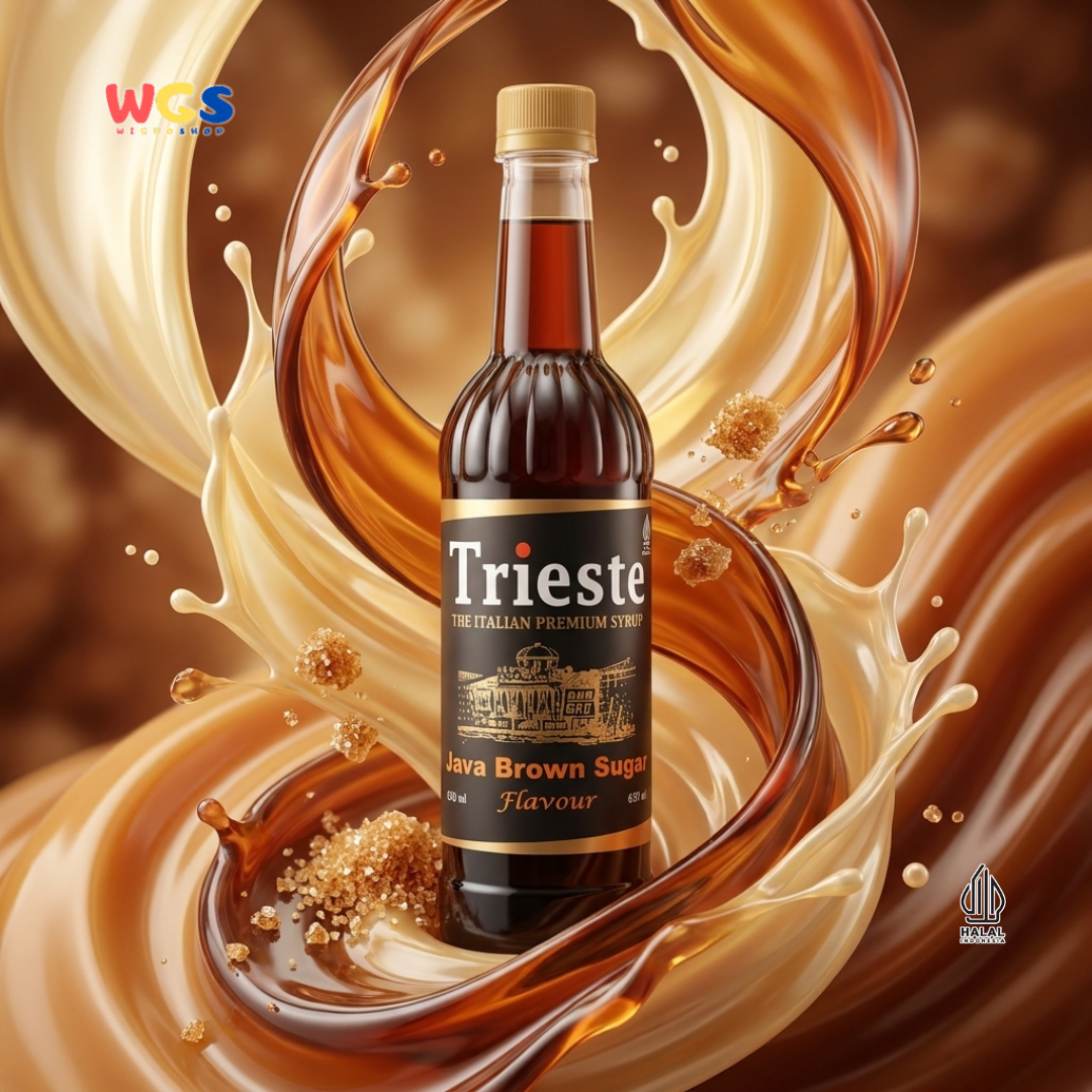 Trieste Java Brown Sugar Flavour Syrup 650ml - Sirup Brown Sugar Premium Halal untuk Boba, Latte & Dessert