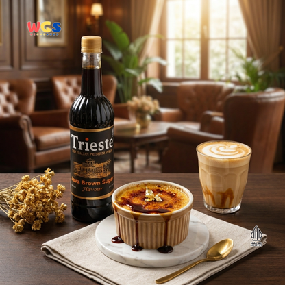 Trieste Java Brown Sugar Flavour Syrup 650ml - Sirup Brown Sugar Premium Halal untuk Boba, Latte & Dessert