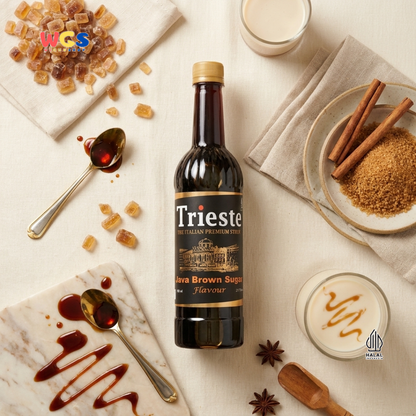 Trieste Java Brown Sugar Flavour Syrup 650ml - Sirup Brown Sugar Premium Halal untuk Boba, Latte & Dessert