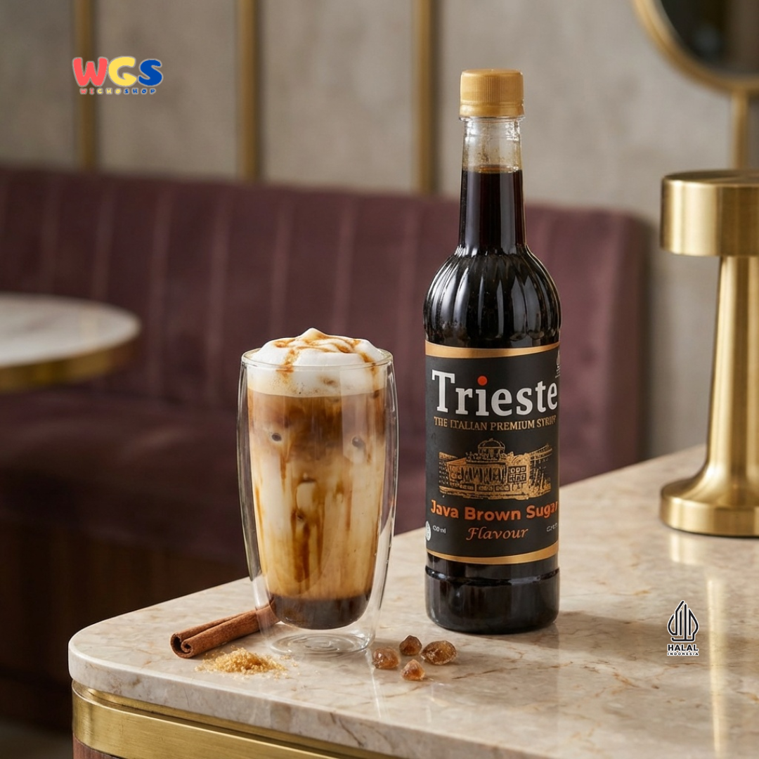 Trieste Java Brown Sugar Flavour Syrup 650ml - Sirup Brown Sugar Premium Halal untuk Boba, Latte & Dessert