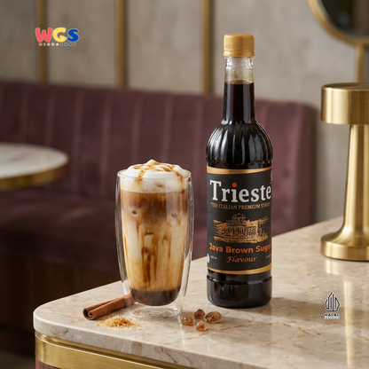 Trieste Java Brown Sugar Flavour Syrup 650ml - Sirup Brown Sugar Premium Halal untuk Boba, Latte & Dessert