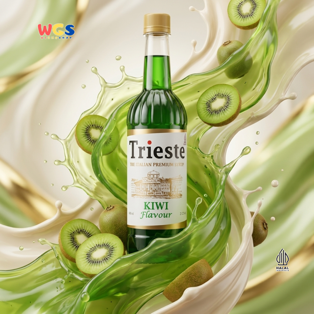Trieste Syrup Premium Kiwi Flavor 650ml – Fresh Kiwi Flavored Syrup for Cold Drinks &amp; Desserts