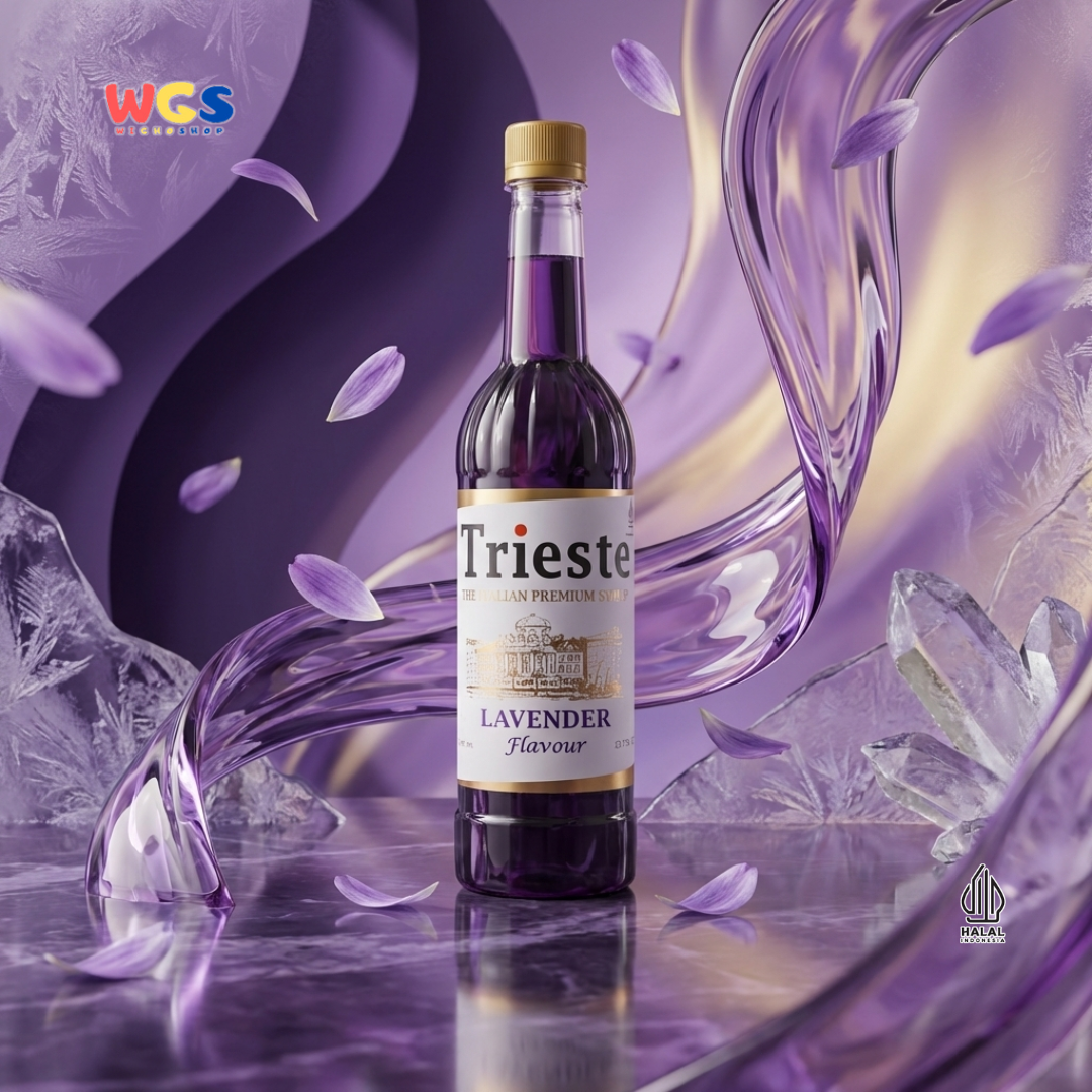Trieste Syrup Premium Lavender Flavor 650ml – Fragrant &amp; Soft Lavender Flavored Syrup for Drinks