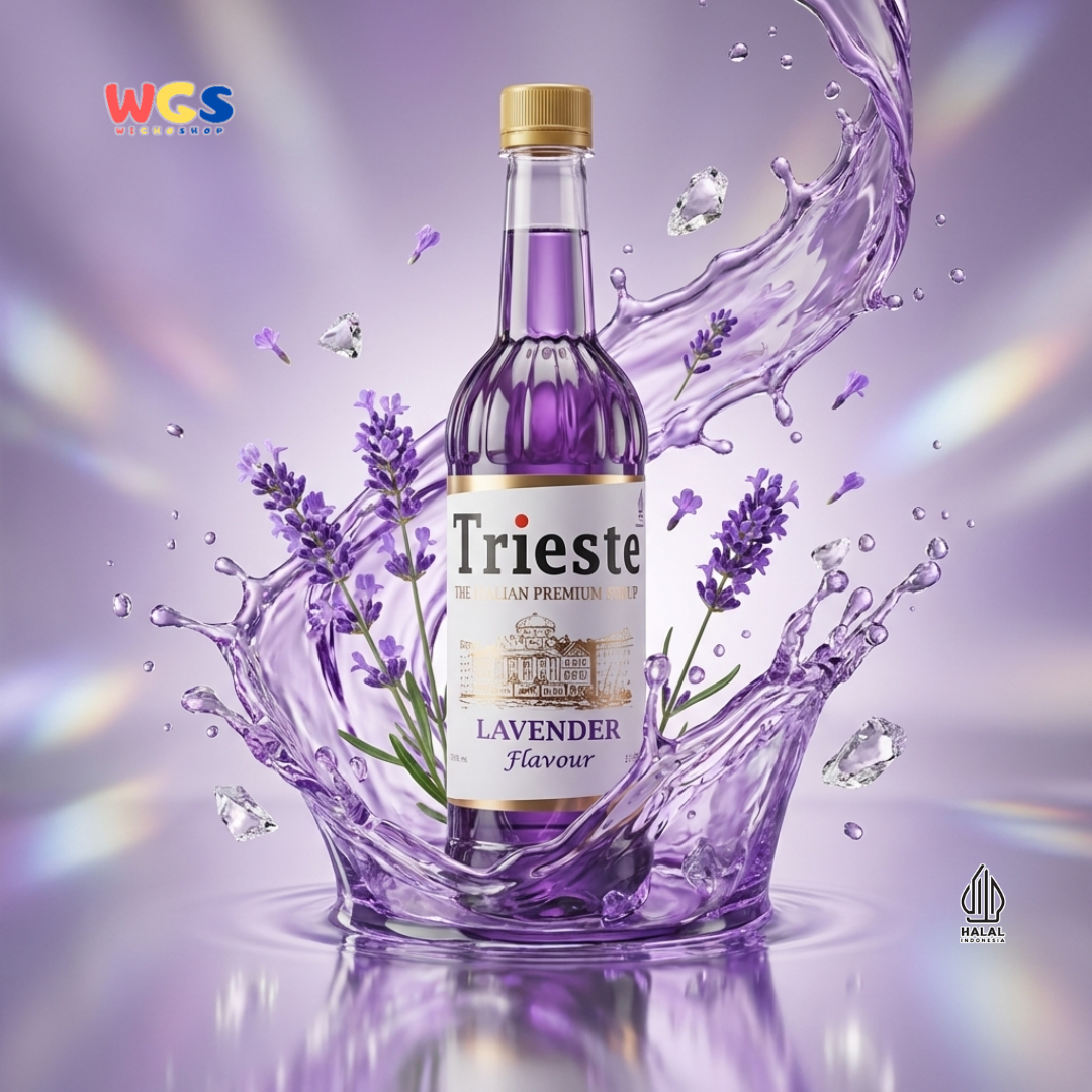 Trieste Syrup Premium Lavender Flavor 650ml – Fragrant &amp; Soft Lavender Flavored Syrup for Drinks