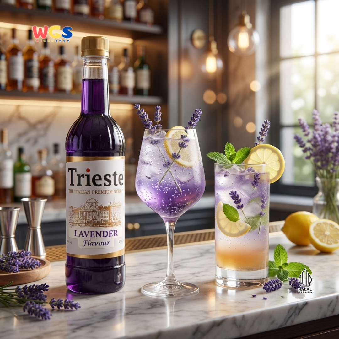Trieste Syrup Premium Lavender Flavor 650ml – Fragrant &amp; Soft Lavender Flavored Syrup for Drinks