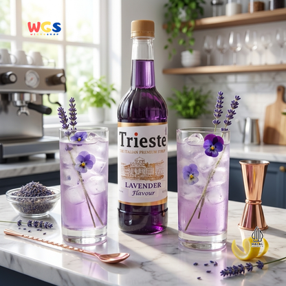 Trieste Syrup Premium Lavender Flavor 650ml – Fragrant &amp; Soft Lavender Flavored Syrup for Drinks