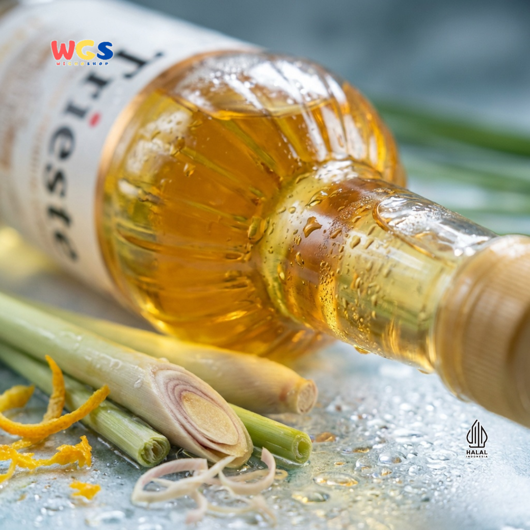 Trieste Lemongrass Syrup 650ml - Sirup Serai Premium untuk Tea, Soda, Mocktail dan Minuman Cafe