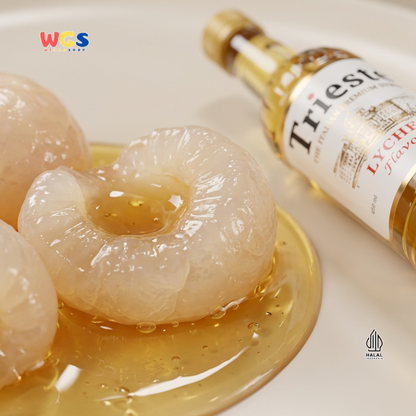 Trieste Lychee Syrup Flavour 650ml - Sirup Premium Rasa Leci untuk Mocktail, Soda, Tea & Dessert