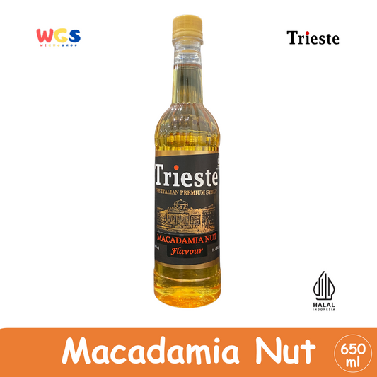 Trieste Macadamia Nut Flavour Syrup Premium 650ml - Halal MUI - Minuman Kekinian - Bubble Tea