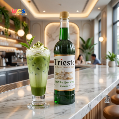 Trieste Syrup Premium Matcha Green Tea Flavor 650ml – Matcha Syrup for Delicious Drinks &amp; Desserts