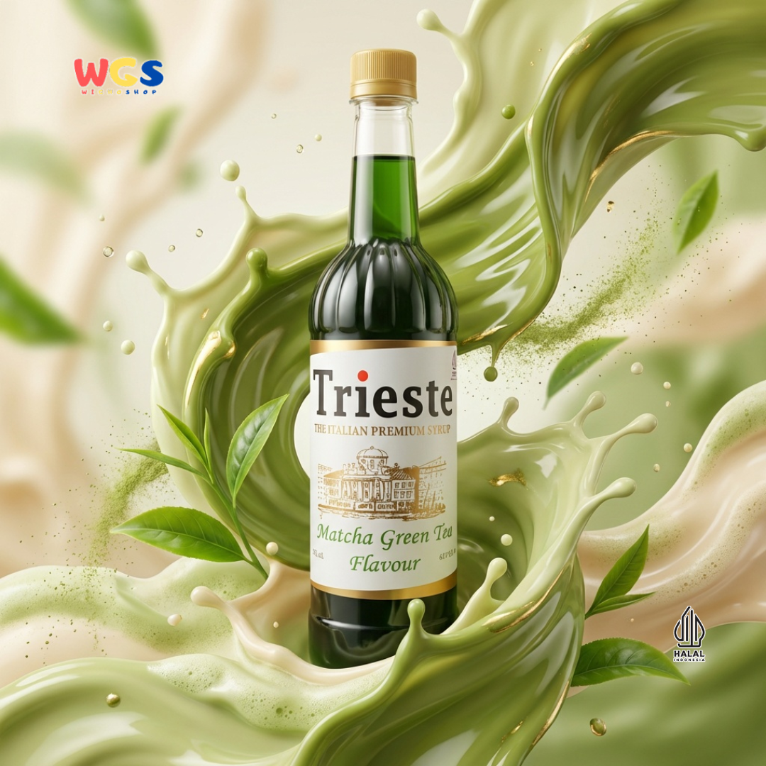 Trieste Syrup Premium Matcha Green Tea Flavor 650ml – Matcha Syrup for Delicious Drinks &amp; Desserts