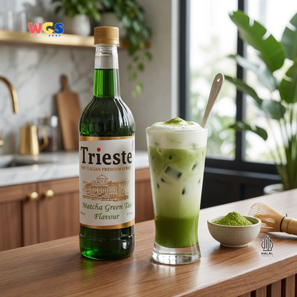Trieste Syrup Premium Matcha Green Tea Flavor 650ml – Matcha Syrup for Delicious Drinks &amp; Desserts