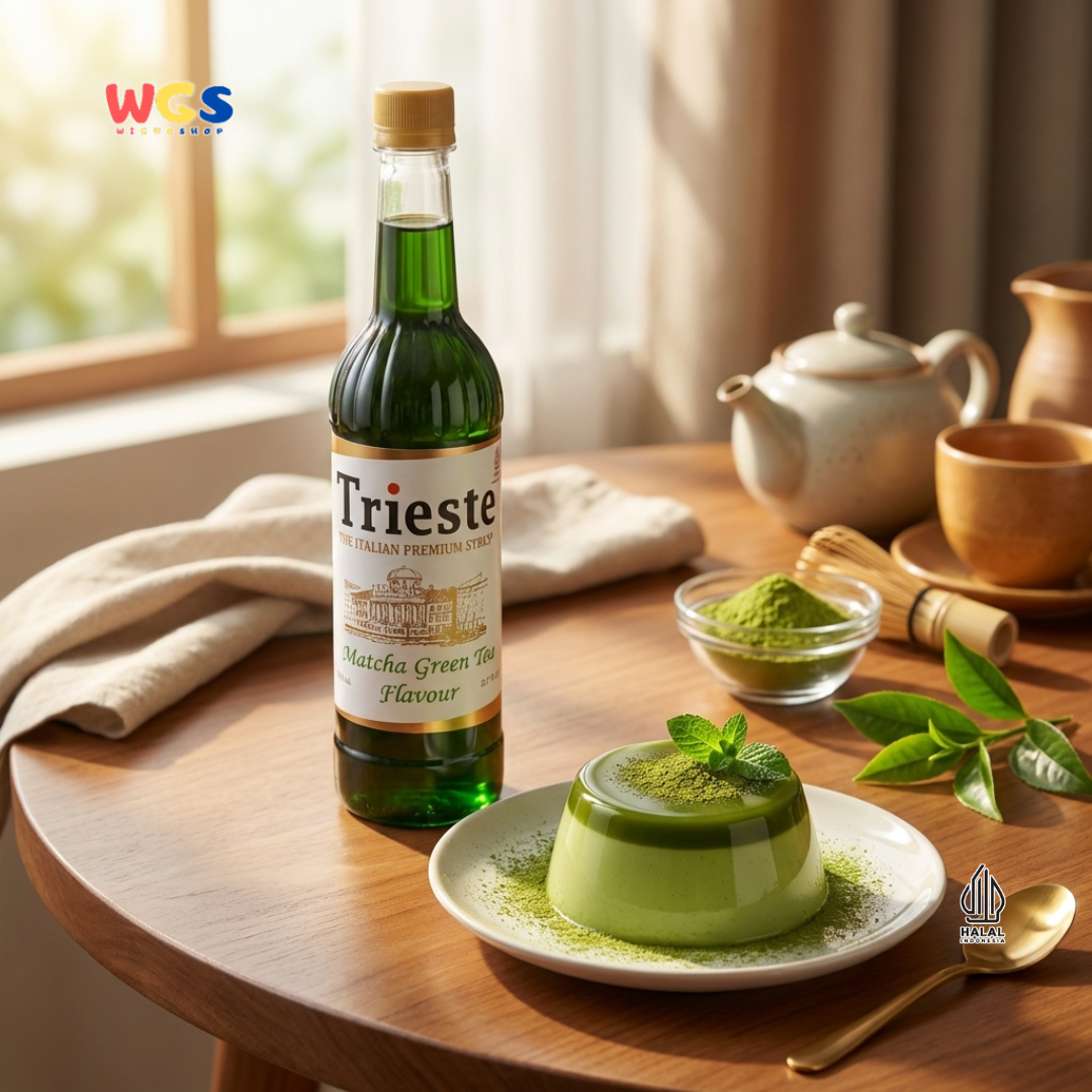 Trieste Syrup Premium Matcha Green Tea Flavor 650ml – Matcha Syrup for Delicious Drinks &amp; Desserts