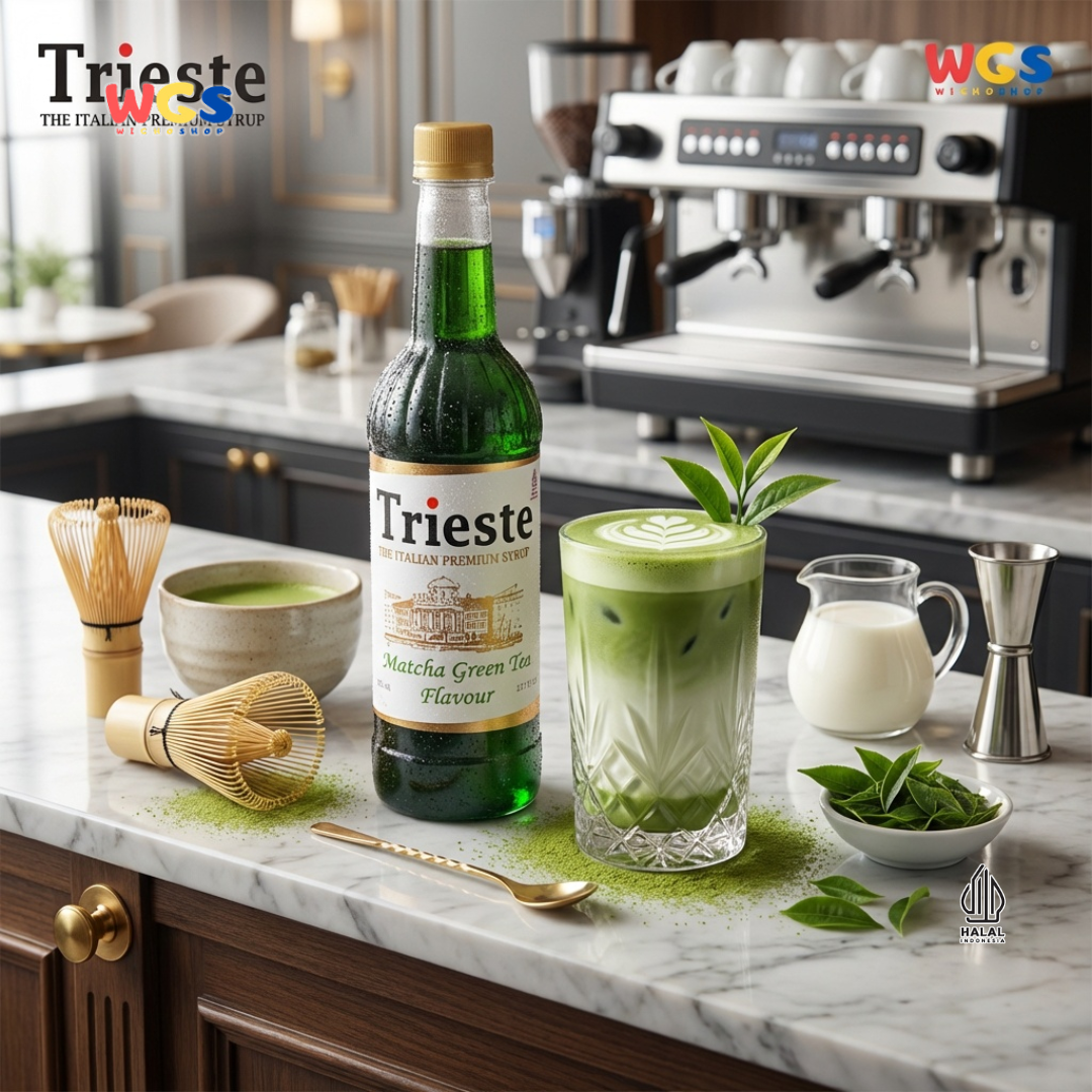 Trieste Syrup Premium Matcha Green Tea Flavor 650ml – Matcha Syrup for Delicious Drinks &amp; Desserts