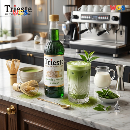 Trieste Syrup Premium Matcha Green Tea Flavor 650ml – Matcha Syrup for Delicious Drinks &amp; Desserts