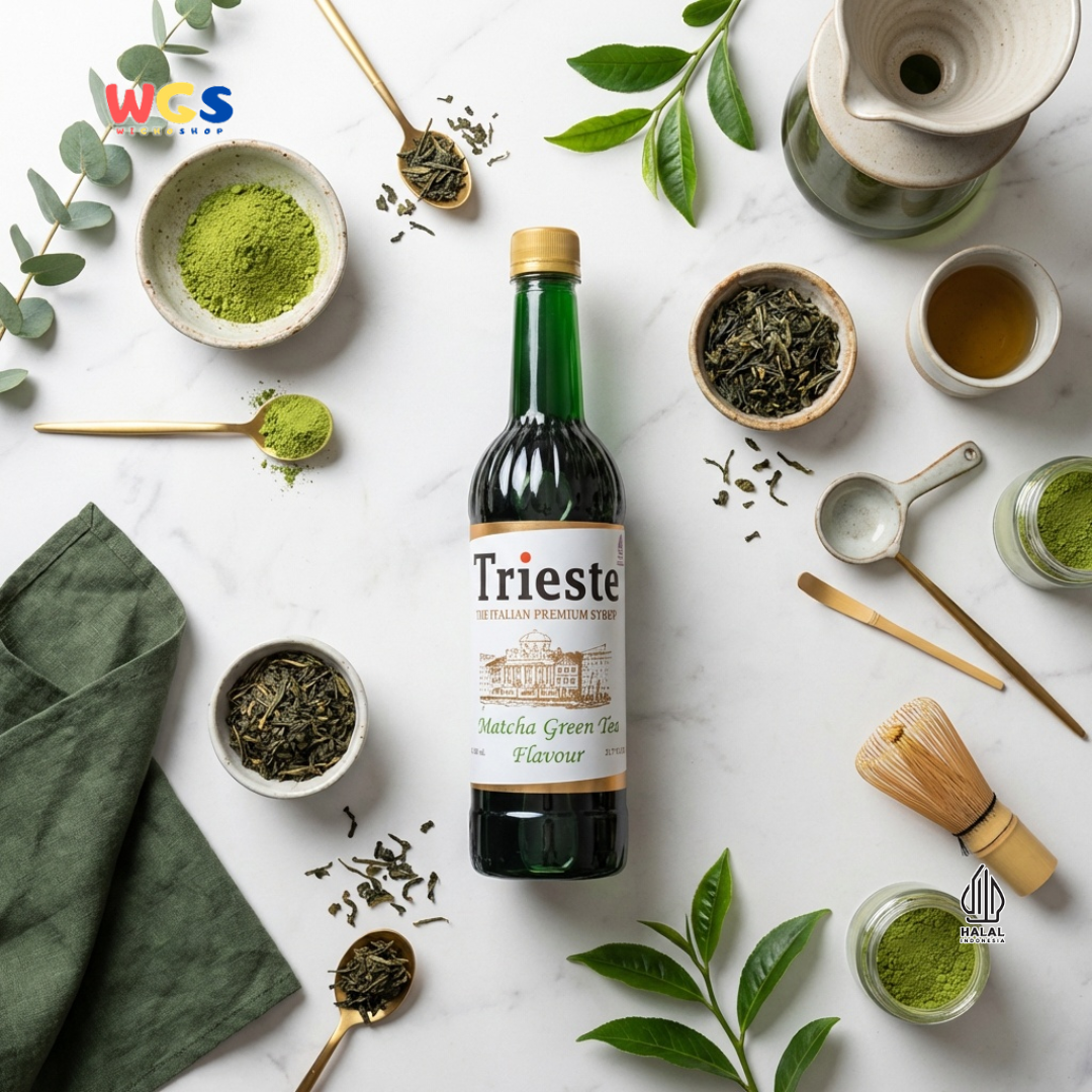 Trieste Syrup Premium Matcha Green Tea Flavor 650ml – Matcha Syrup for Delicious Drinks &amp; Desserts