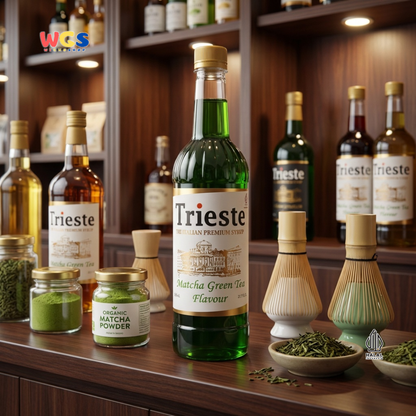 Trieste Syrup Premium Matcha Green Tea Flavor 650ml – Matcha Syrup for Delicious Drinks &amp; Desserts