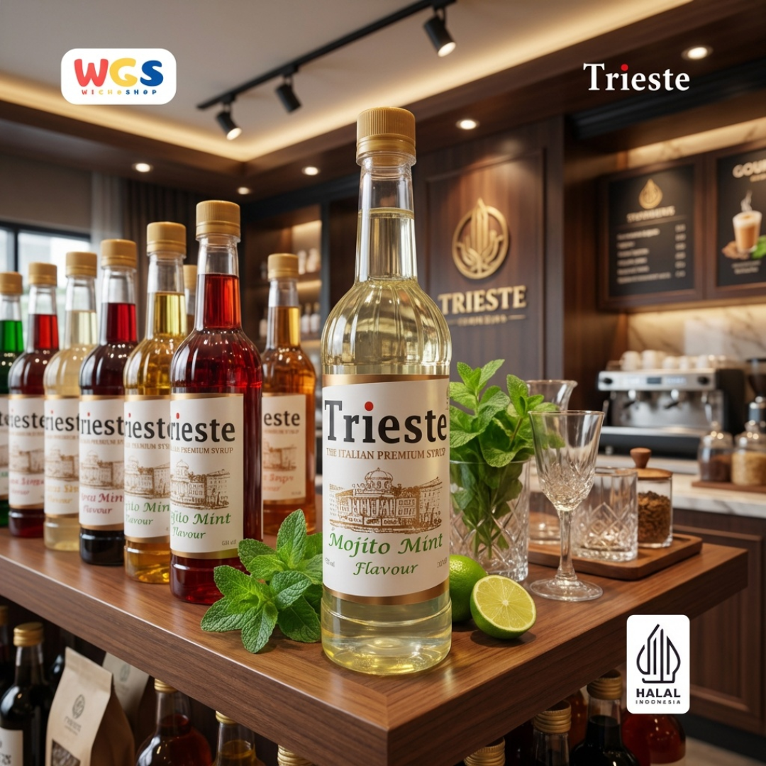 Trieste Syrup Premium Mojito Mint Flavor 650ml – Fresh &amp; Refreshing Mint Flavored Syrup for Drinks