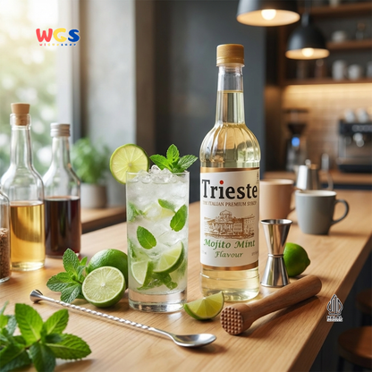 Trieste Syrup Premium Mojito Mint Flavor 650ml – Fresh &amp; Refreshing Mint Flavored Syrup for Drinks