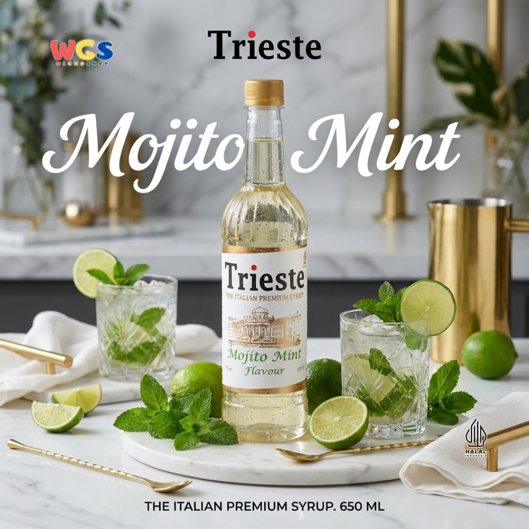 Trieste Syrup Premium Mojito Mint Flavor 650ml – Fresh &amp; Refreshing Mint Flavored Syrup for Drinks