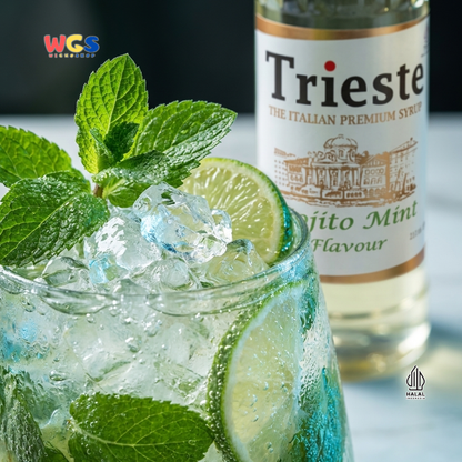 Trieste Syrup Premium Mojito Mint Flavor 650ml – Fresh &amp; Refreshing Mint Flavored Syrup for Drinks