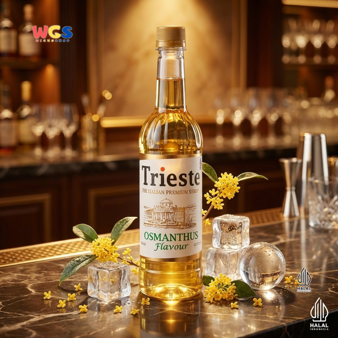 Trieste Syrup Premium Osmanthus Flavour 650ml – Sirup Rasa Bunga Osmanthus Lembut & Wangi