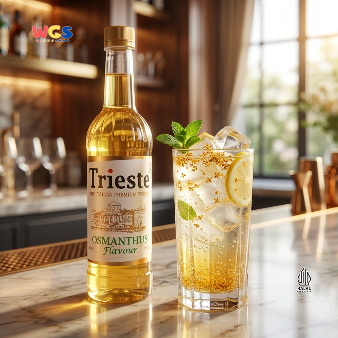 Trieste Syrup Premium Osmanthus Flavour 650ml – Sirup Rasa Bunga Osmanthus Lembut & Wangi