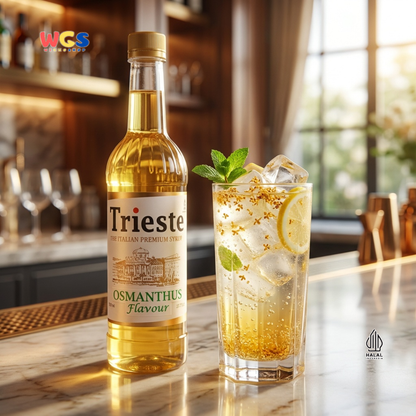 Trieste Syrup Premium Osmanthus Flavour 650ml – Sirup Rasa Bunga Osmanthus Lembut & Wangi