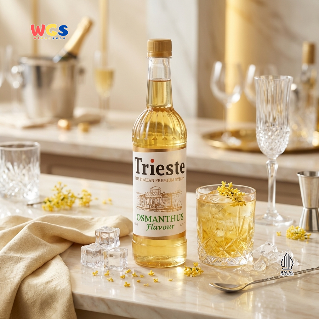 Trieste Syrup Premium Osmanthus Flavour 650ml – Sirup Rasa Bunga Osmanthus Lembut & Wangi
