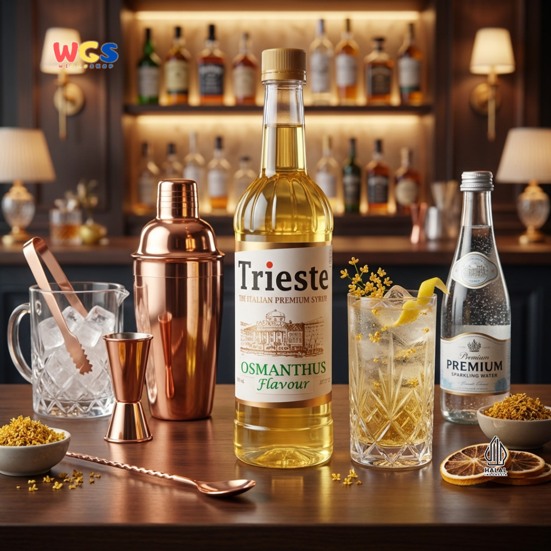 Trieste Syrup Premium Osmanthus Flavour 650ml – Sirup Rasa Bunga Osmanthus Lembut & Wangi