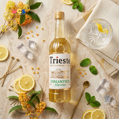 Trieste Syrup Premium Osmanthus Flavour 650ml – Sirup Rasa Bunga Osmanthus Lembut & Wangi