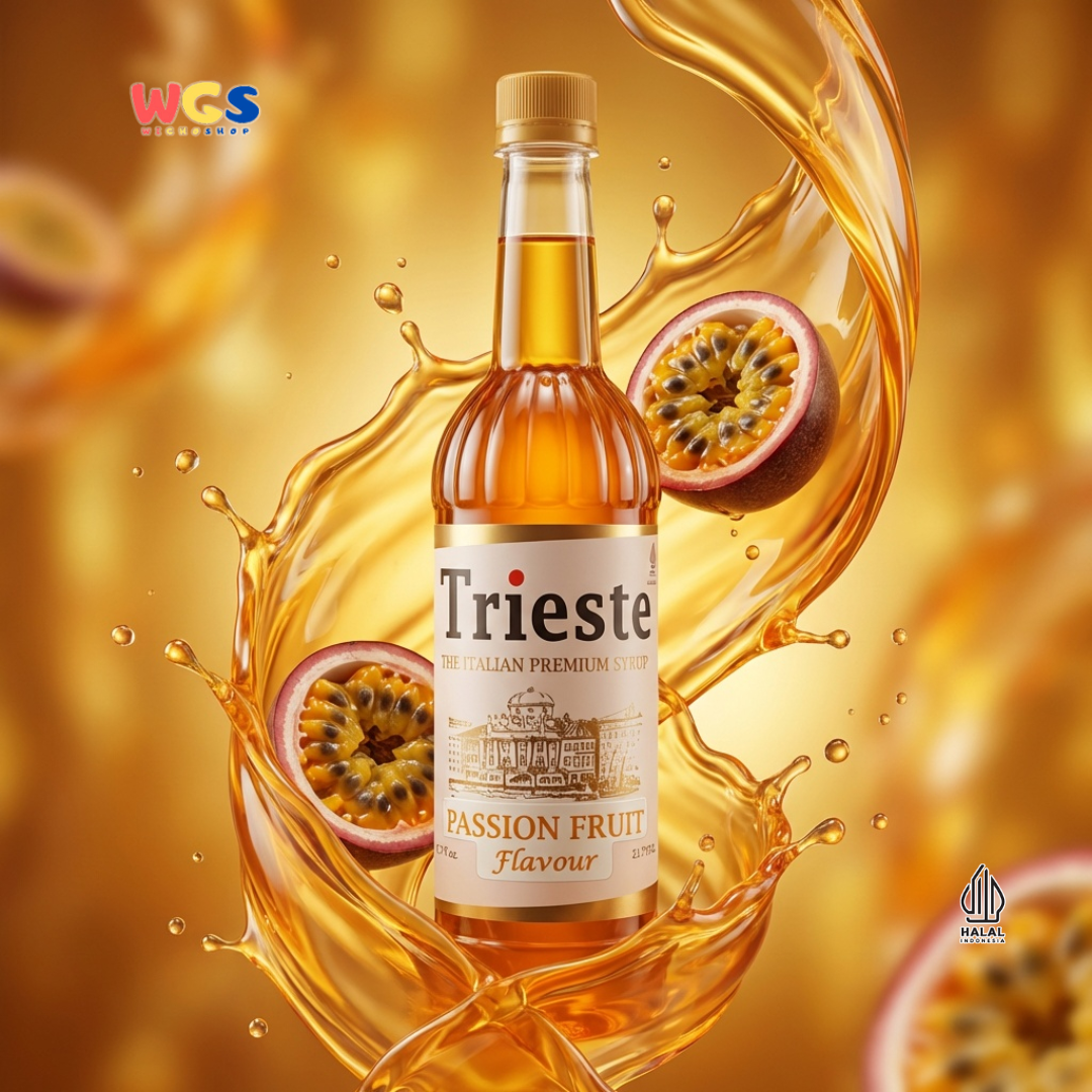 Trieste Passion Fruit Flavor Syrup Premium 650ml – MUI HALAL Passion Fruit Syrup for Drinks &amp; Mocktails