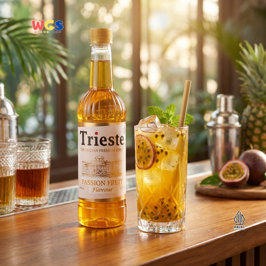 Trieste Passion Fruit Flavor Syrup Premium 650ml – MUI HALAL Passion Fruit Syrup for Drinks &amp; Mocktails