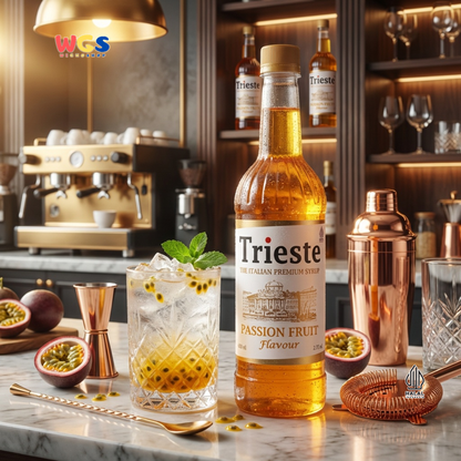 Trieste Passion Fruit Flavor Syrup Premium 650ml – MUI HALAL Passion Fruit Syrup for Drinks &amp; Mocktails