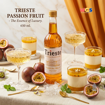 Trieste Passion Fruit Flavor Syrup Premium 650ml – MUI HALAL Passion Fruit Syrup for Drinks &amp; Mocktails
