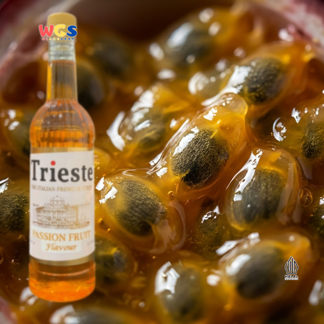 Trieste Passion Fruit Flavor Syrup Premium 650ml – MUI HALAL Passion Fruit Syrup for Drinks &amp; Mocktails
