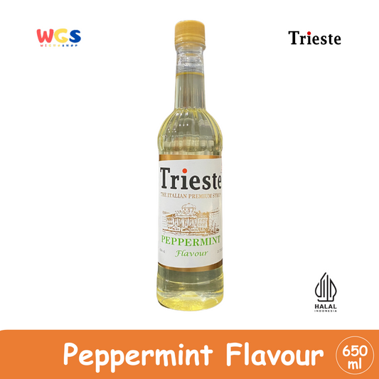 Trieste Peppermint Flavour Syrup Premium 650ml - Sirup Minuman Kekinian - Boba - Bubble Tea