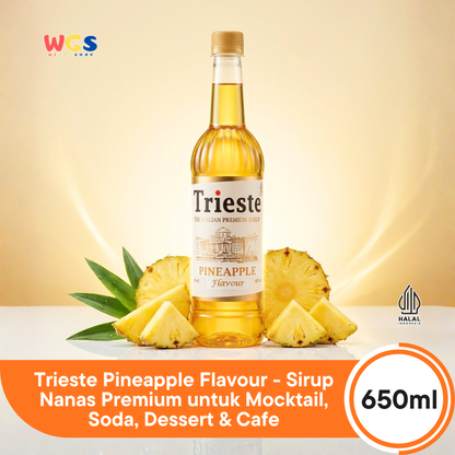 Trieste Syrup Premium Pineapple Flavor 650ml – Fresh Pineapple Flavored Syrup for Drinks &amp; Desserts