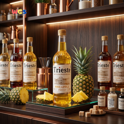 Trieste Syrup Premium Pineapple Flavor 650ml – Fresh Pineapple Flavored Syrup for Drinks &amp; Desserts