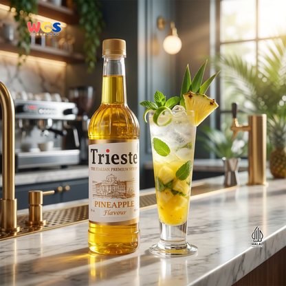 Trieste Syrup Premium Pineapple Flavor 650ml – Fresh Pineapple Flavored Syrup for Drinks &amp; Desserts