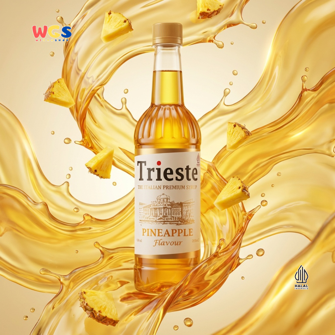 Trieste Syrup Premium Pineapple Flavor 650ml – Fresh Pineapple Flavored Syrup for Drinks &amp; Desserts