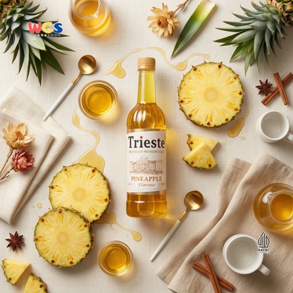 Trieste Syrup Premium Pineapple Flavor 650ml – Fresh Pineapple Flavored Syrup for Drinks &amp; Desserts